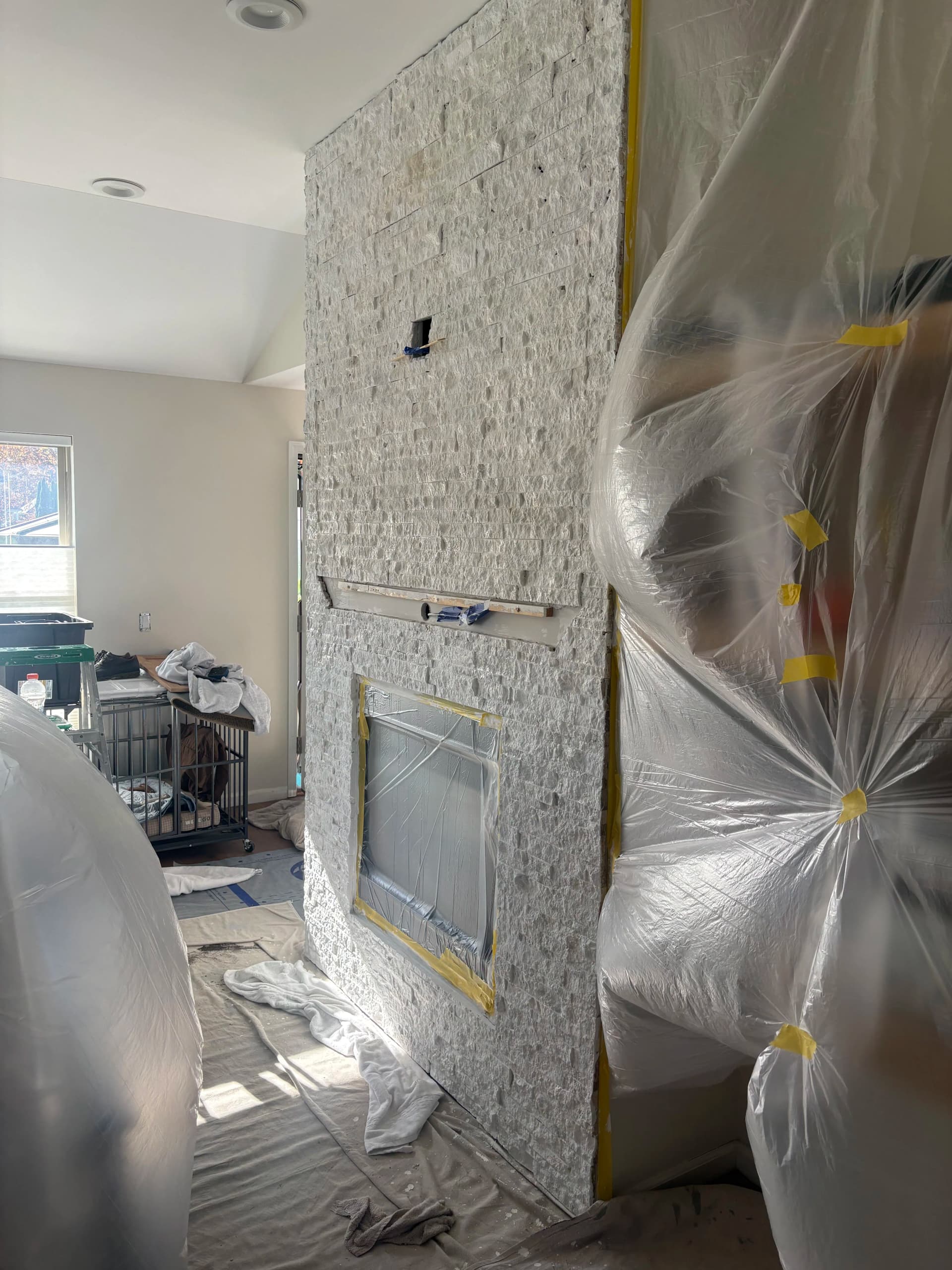 Gallery photos for Stone Fireplace Gets a Clean White Makeover: Image #3