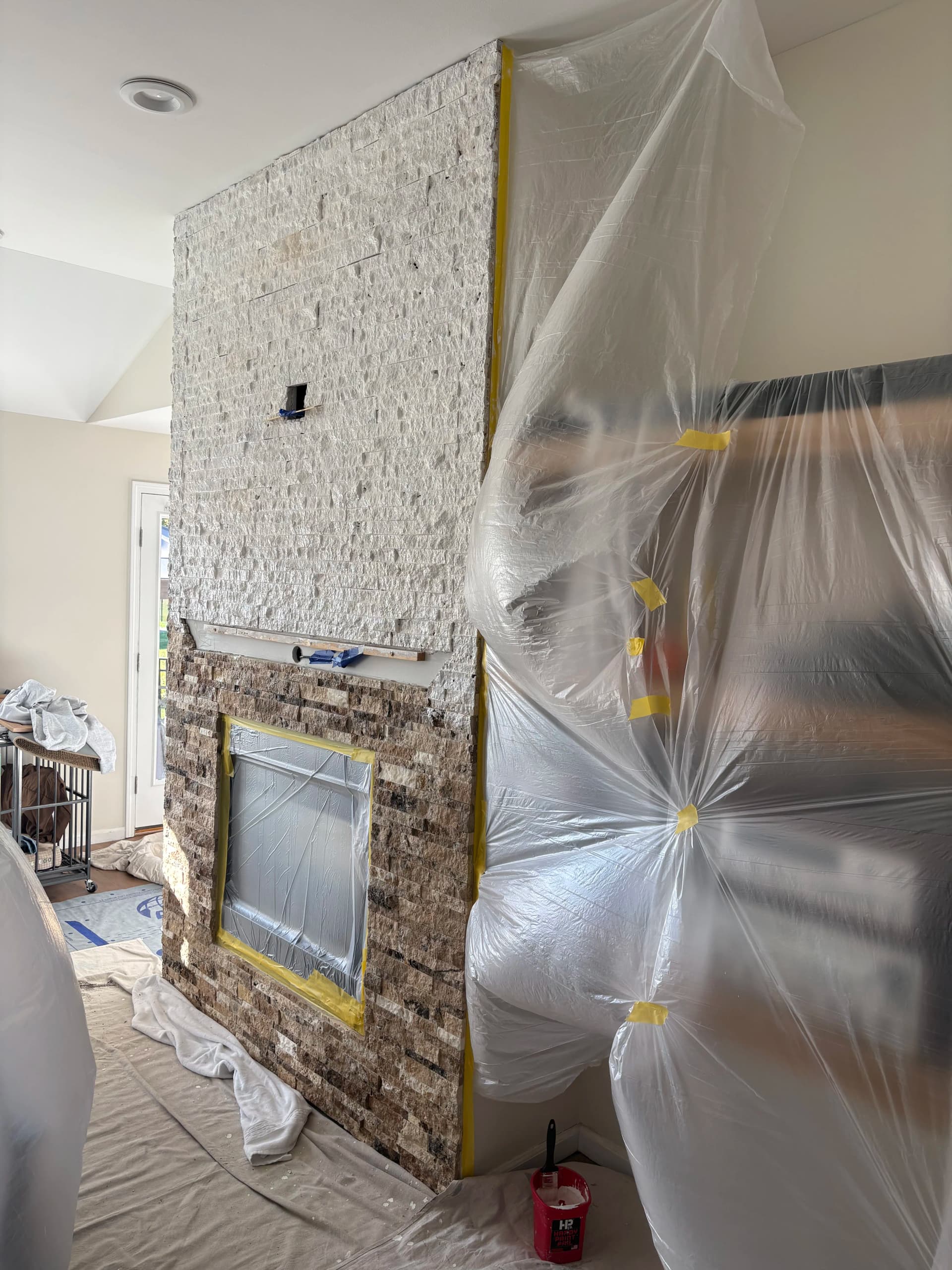 Gallery photos for Stone Fireplace Gets a Clean White Makeover: Image #2