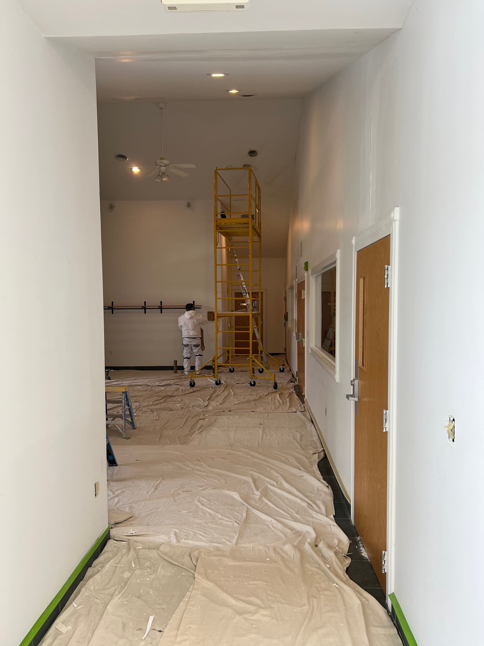 Gallery photos for High Ceiling Leak Damage Repaired and Repainted Clean: Image #3