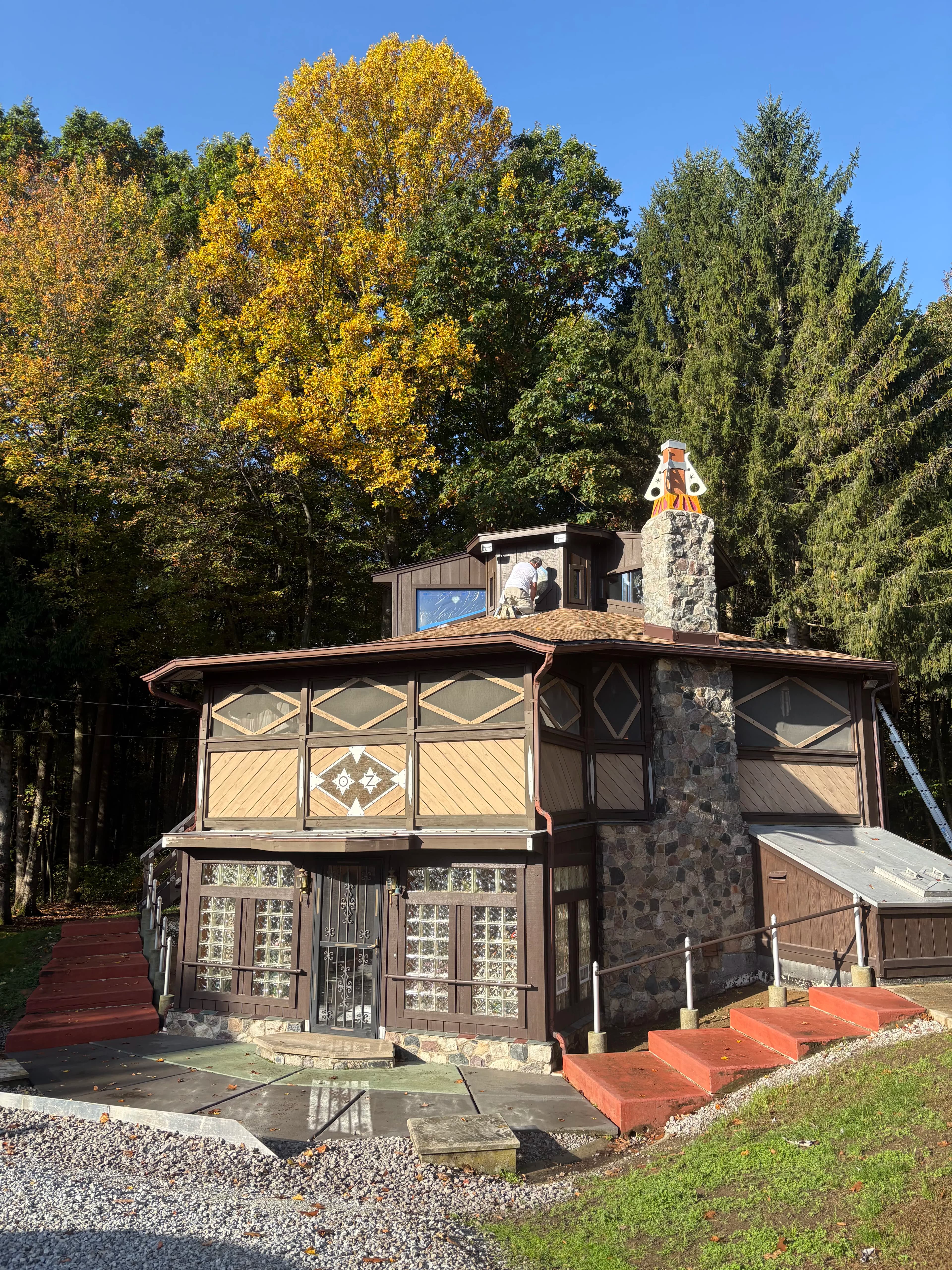 Project Exterior Painting on a One-of-a-Kind Hand-Built Home image