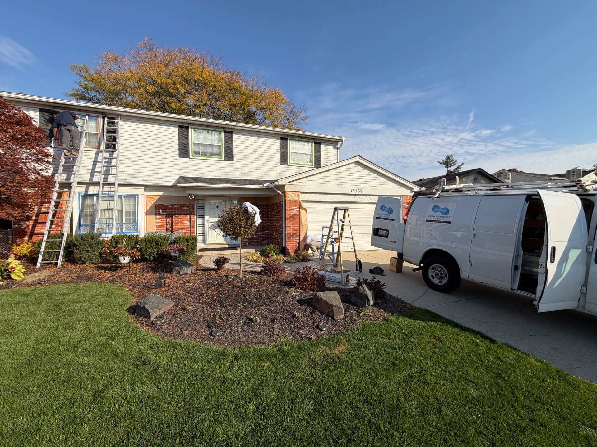 Gallery photos for 2 Guys, 2 Days - Full Exterior Painting on a Two-Story Home: Image #1