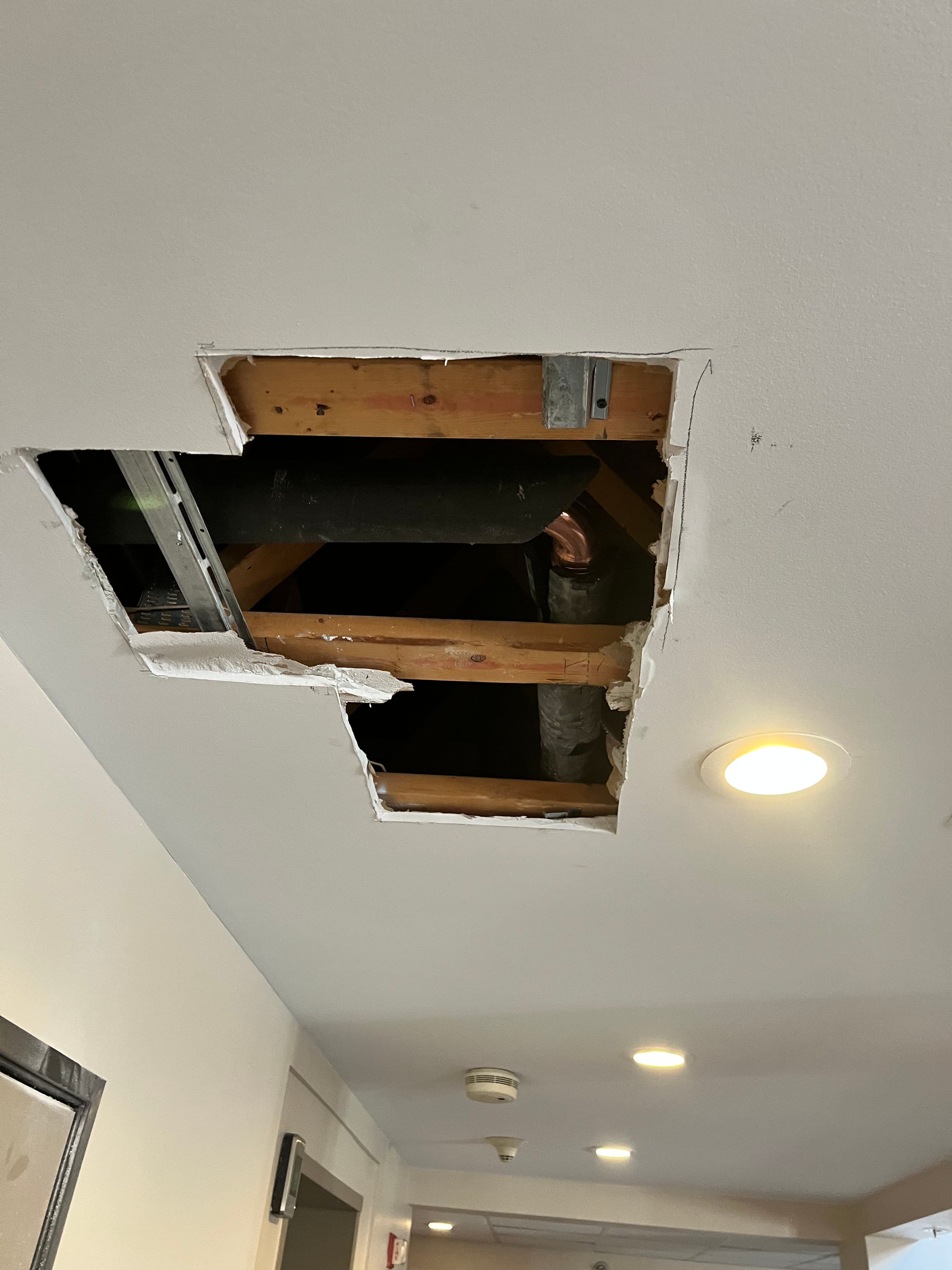 Project Ceiling Drywall Repair and Window Frame Paint at a Doctor's Office image