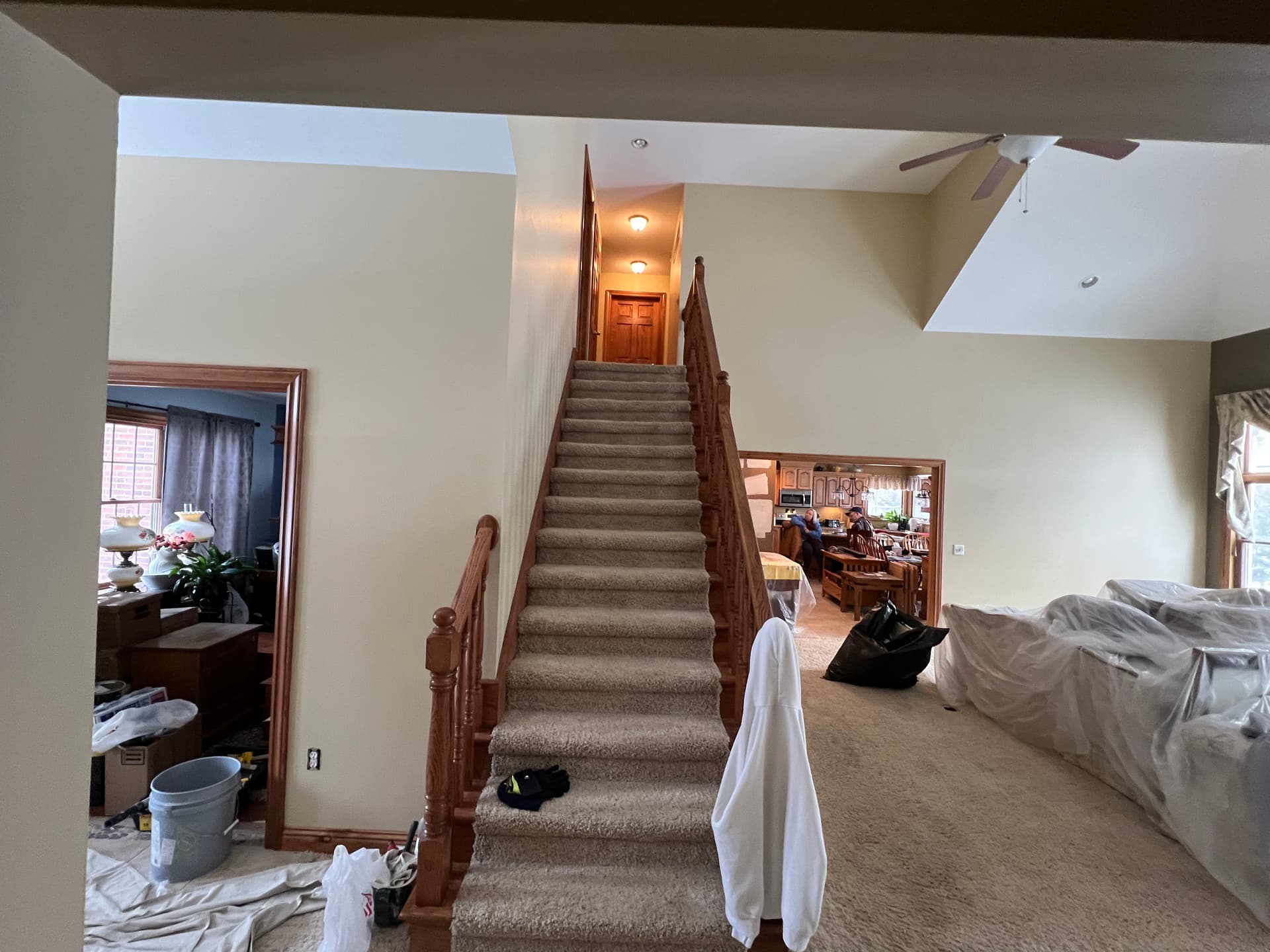 Gallery photos for Tackling Smoke Stains and Tall Ceilings on a Large Interior Paint Job: Image #7