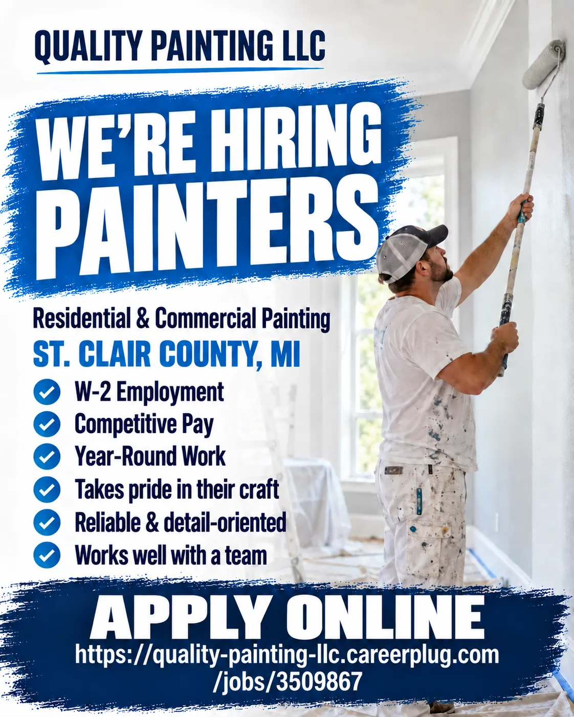 Project Quality Painting LLC Is Hiring Painters in St. Clair County MI image