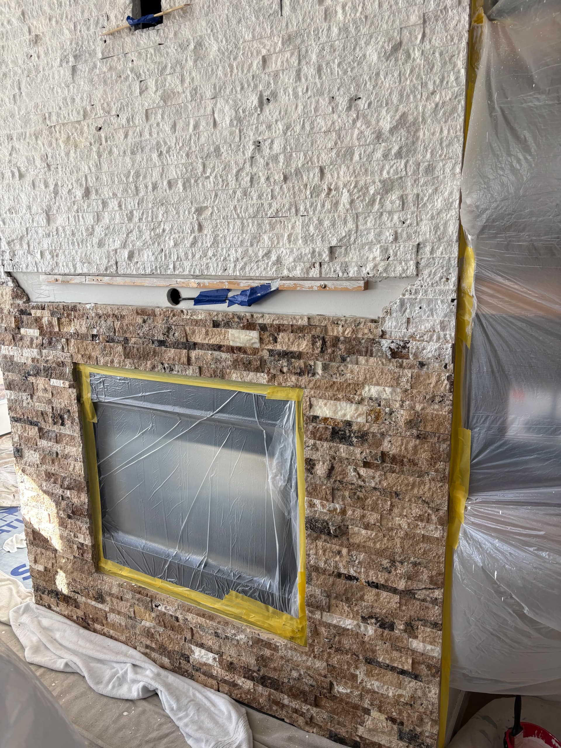 Gallery photos for Stone Fireplace Gets a Clean White Makeover: Image #1