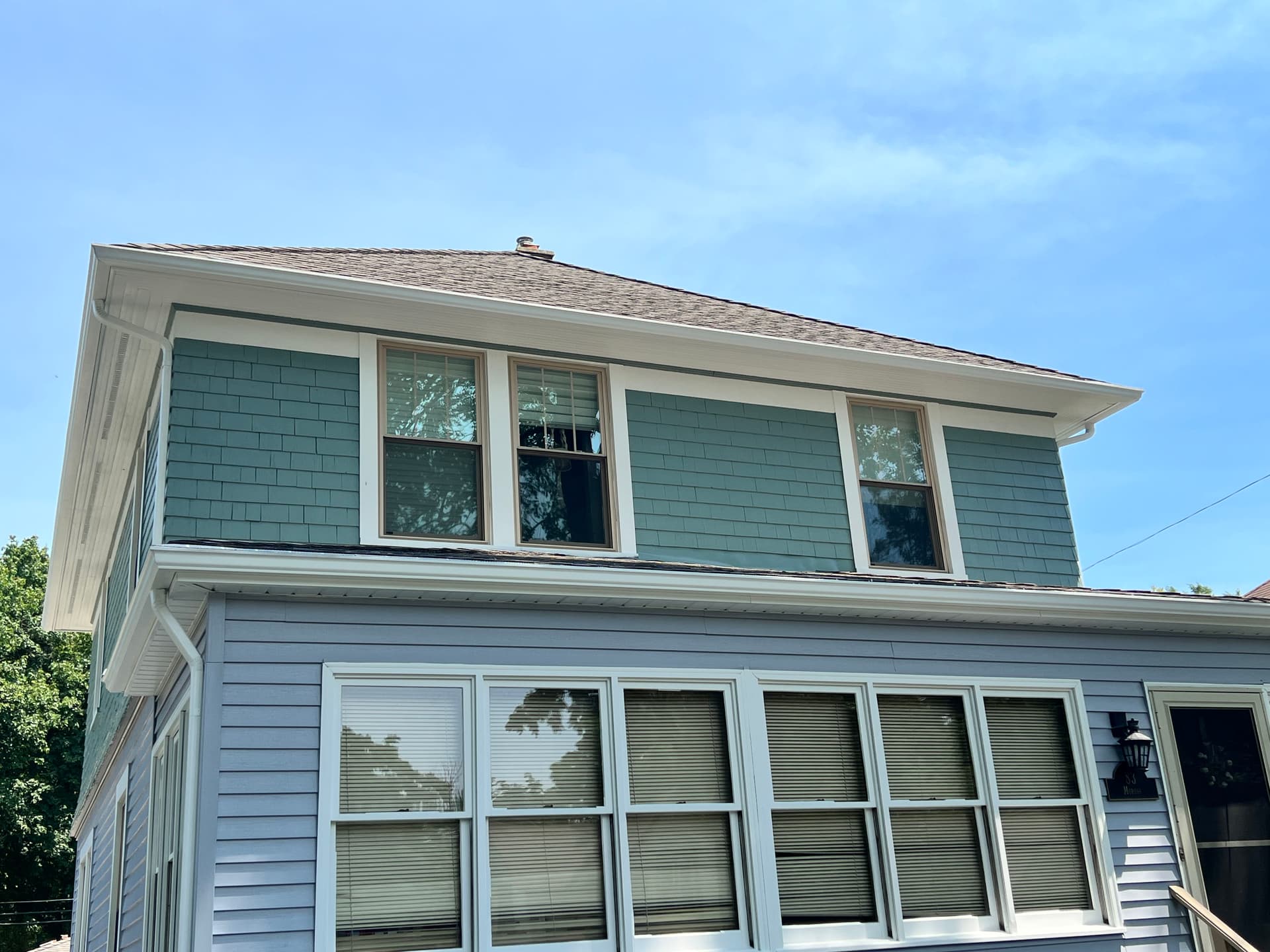 Accent Colors Done Right on This Two-Story Exterior image