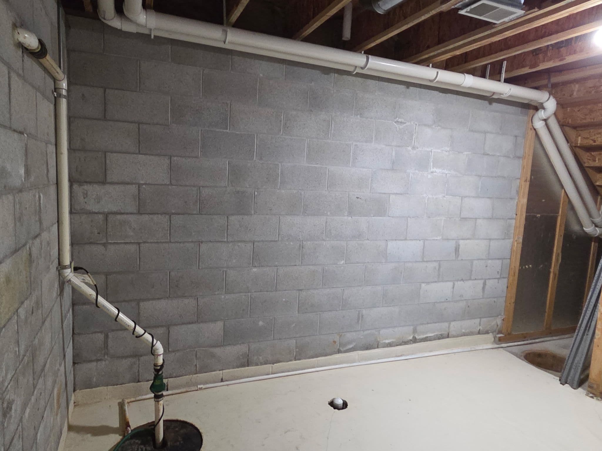 Project Basement Flood Damage Repair - Drywall and Block Wall Painting image
