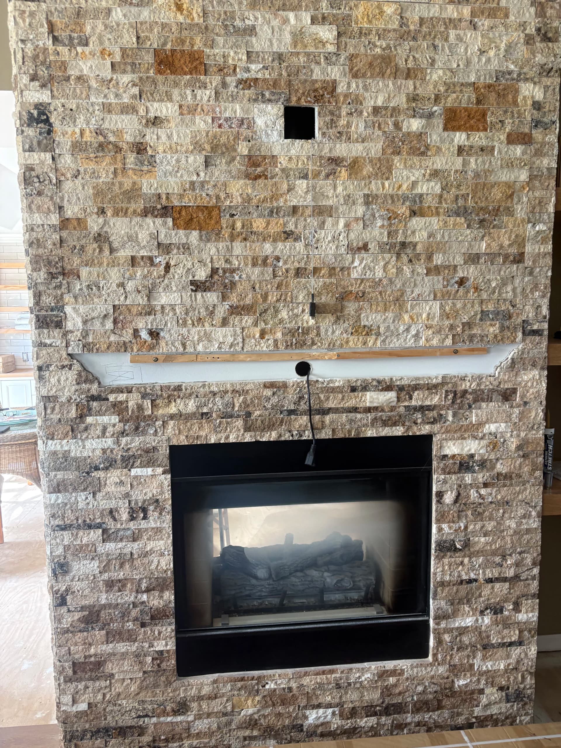 Stone Fireplace Gets a Clean White Makeover image