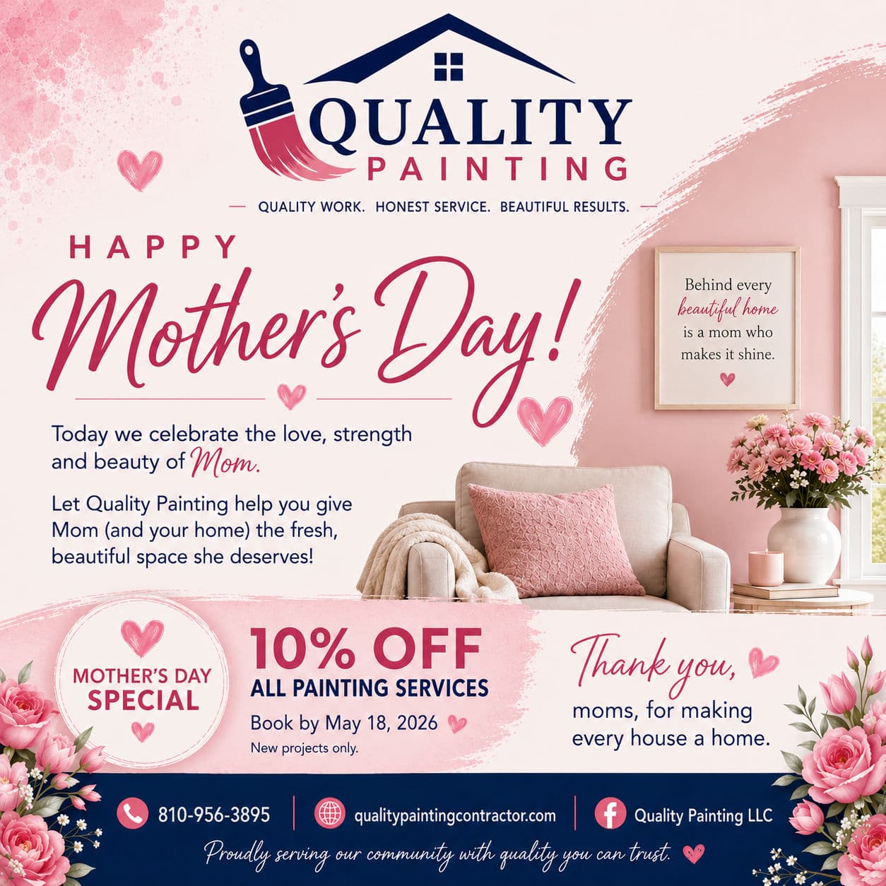 Mother's Day Special - 10% Off All Painting Services image