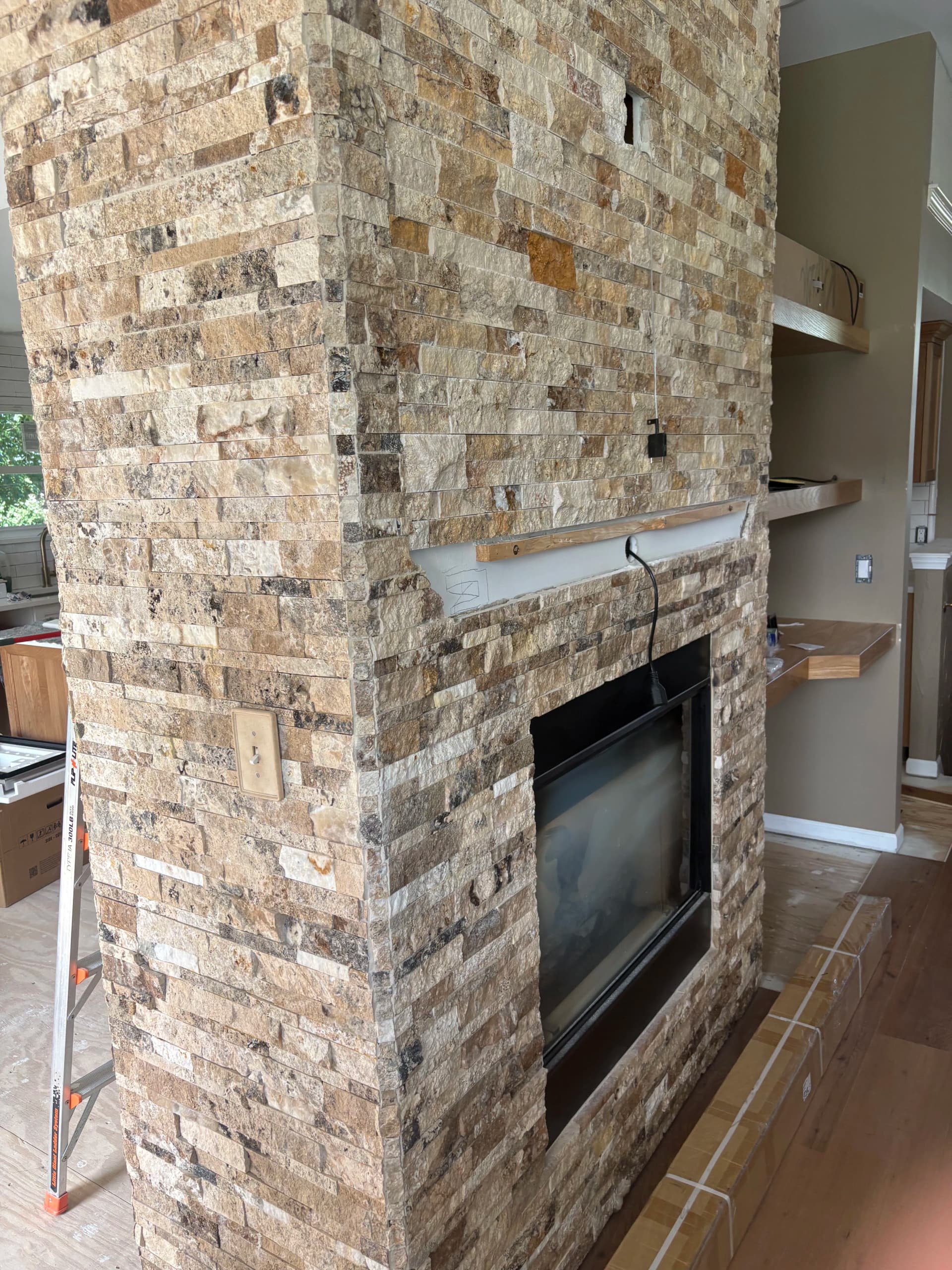 Gallery photos for Stone Fireplace Gets a Clean White Makeover: Image #4
