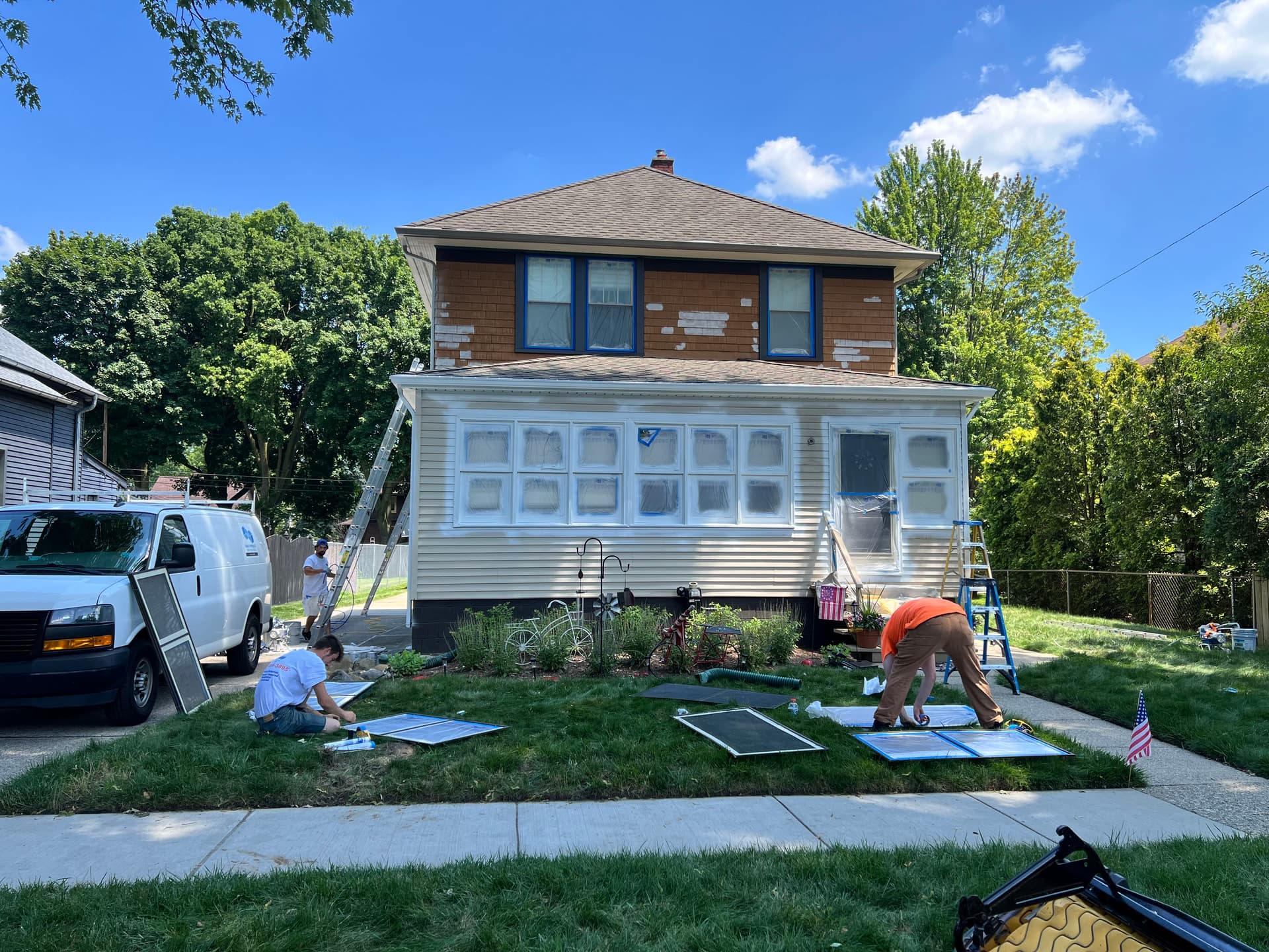 Gallery photos for Dark Brown Trim Gets a Clean White Makeover in Mount Clemens: Image #1