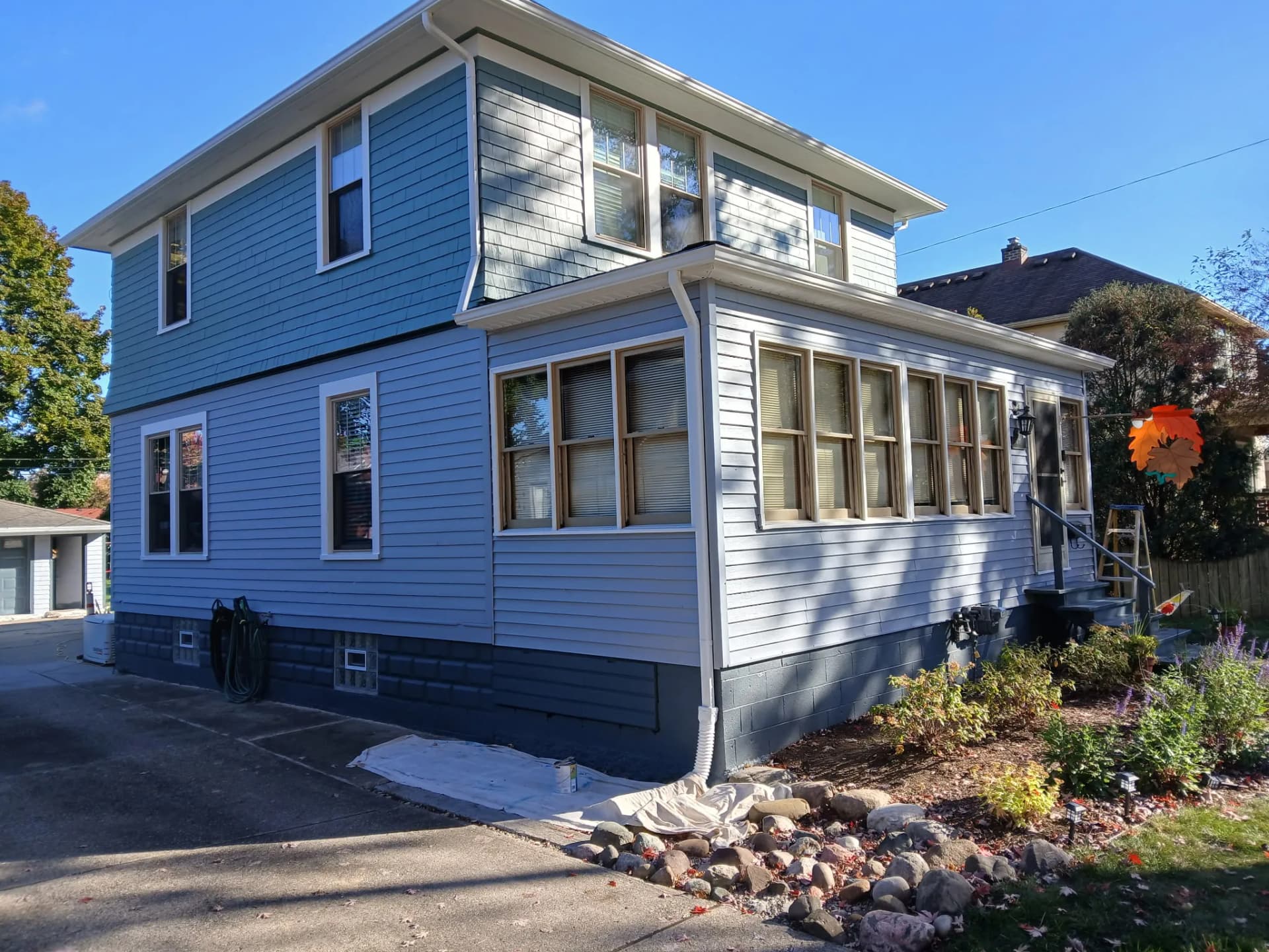 Gallery photos for Full Exterior Color Change on a Two-Story Home and Garage: Image #1