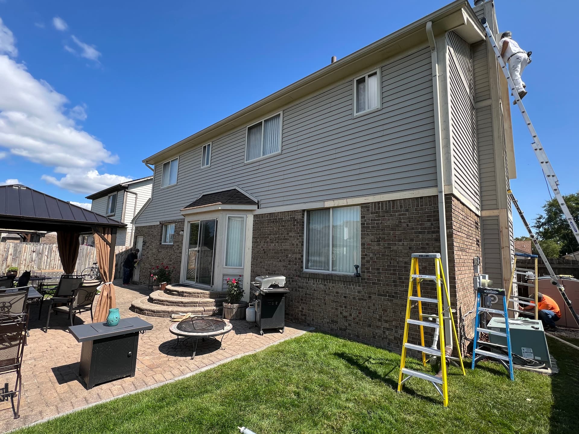 Gallery photos for Exterior Trim Replacement and Fresh Paint on a Two-Story Home: Image #3