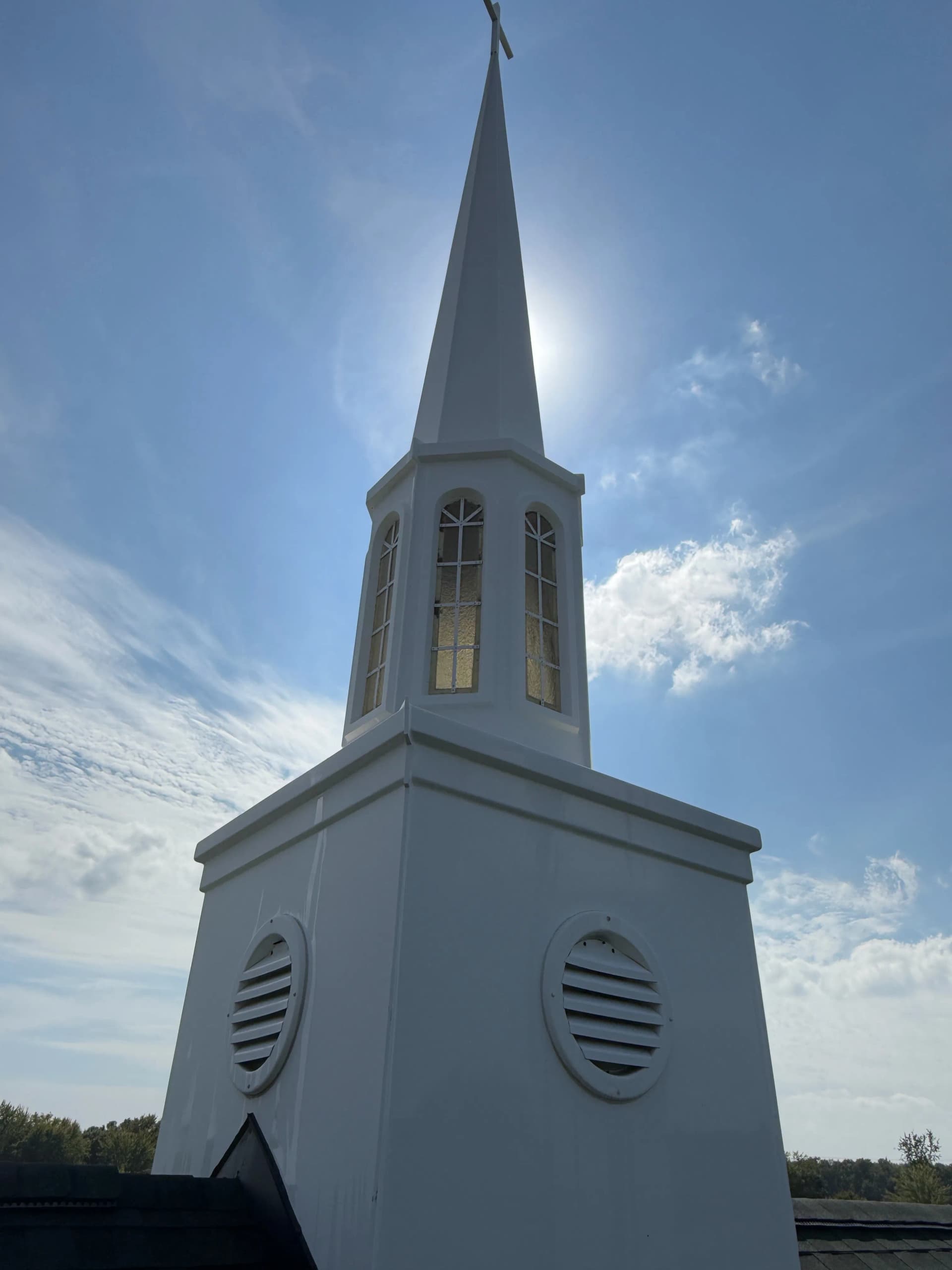 Gallery photos for Church Steeple Power Washed Clean From Top to Bottom: Image #4