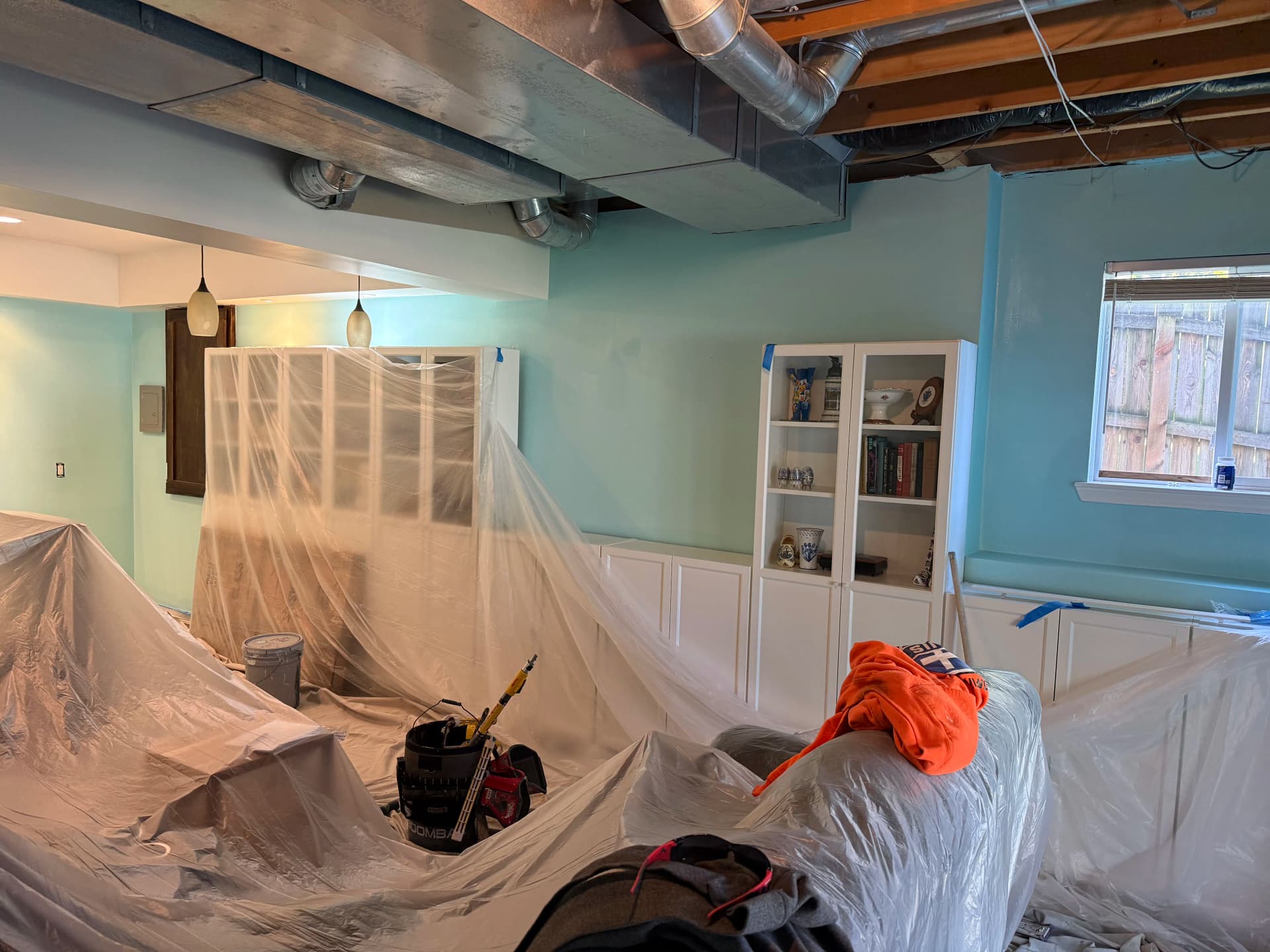 Gallery photos for Basement Interior Painting in Progress - Fresh Color Taking Shape: Image #5