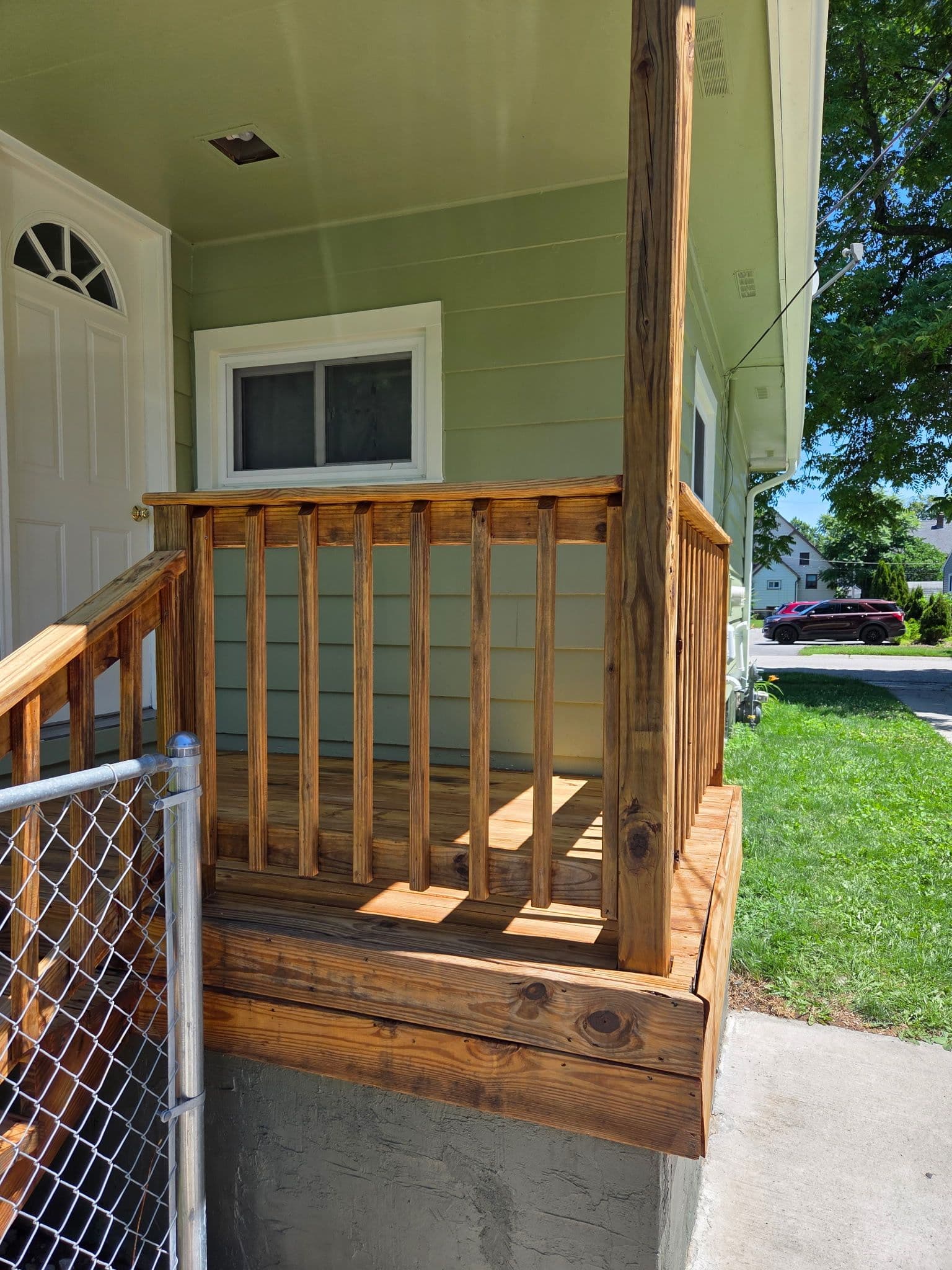 Gallery photos for Worn-Out Front Porch Gets Full Rebuild and Fresh Stain: Image #6