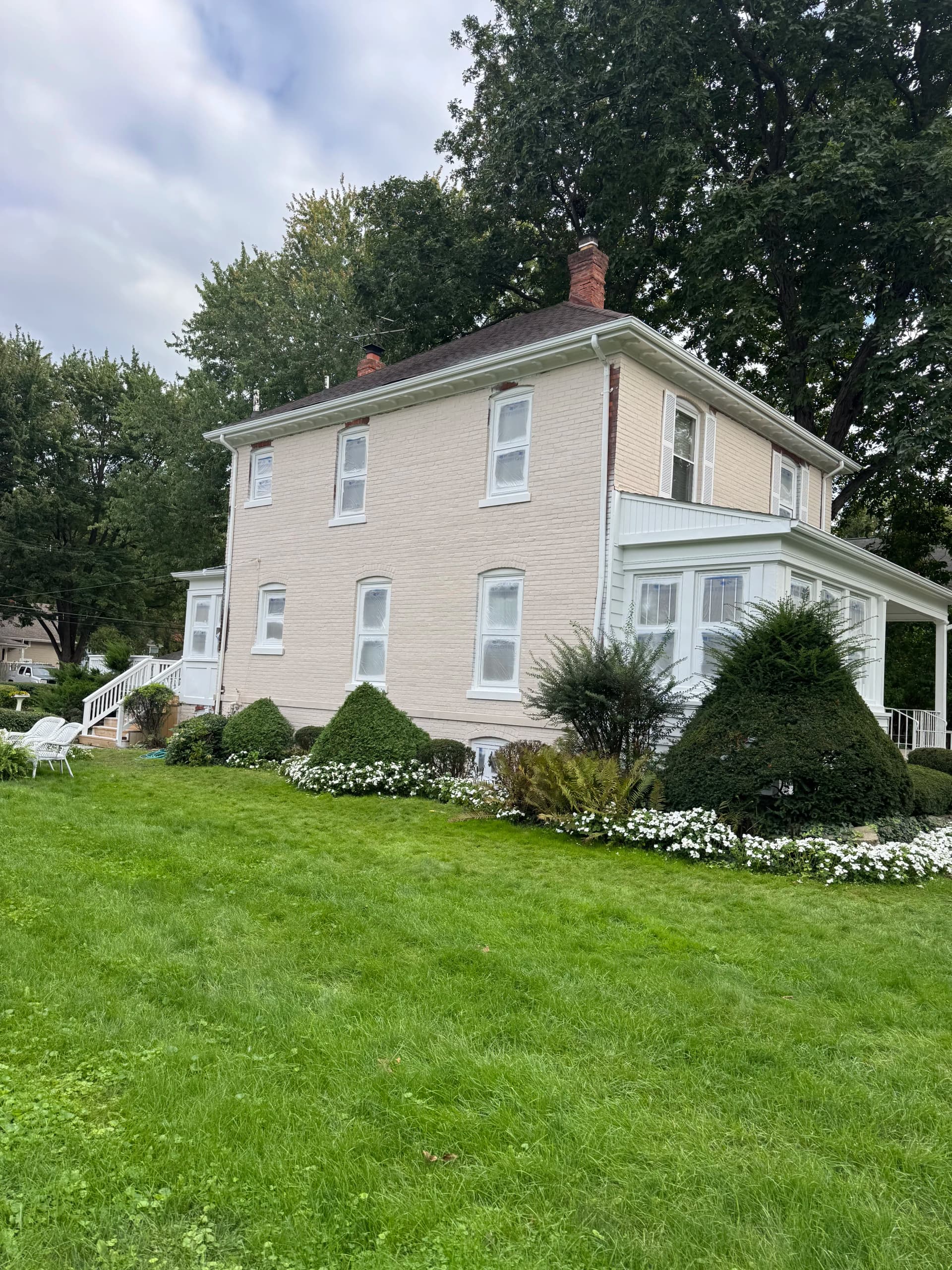Gallery photos for Painted Brick Exterior Before and After on a Classic Two-Story Home: Image #3