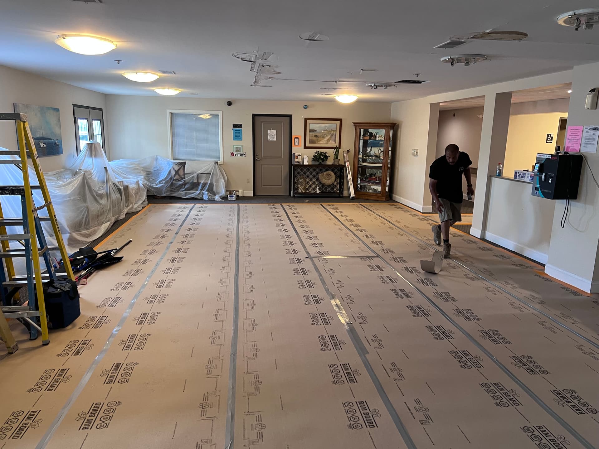 Ceiling Drywall Demo and Prep After Water Damage image