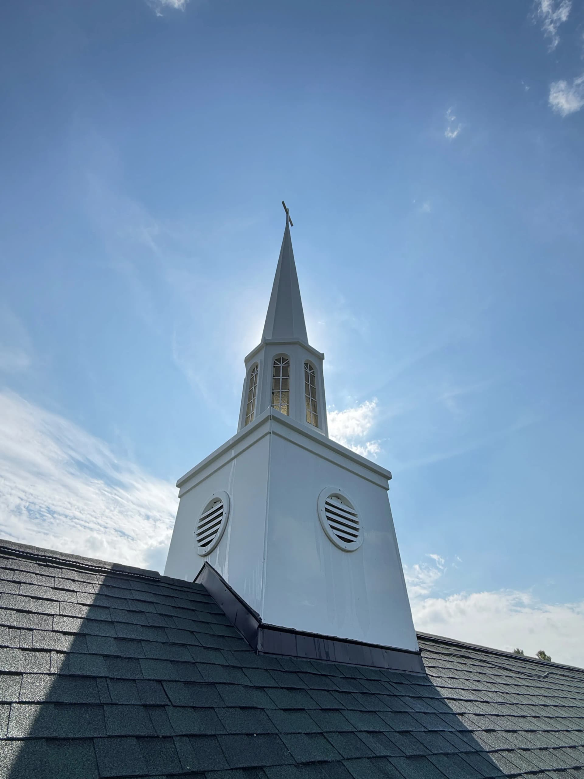 Gallery photos for Church Steeple Power Washed Clean From Top to Bottom: Image #5