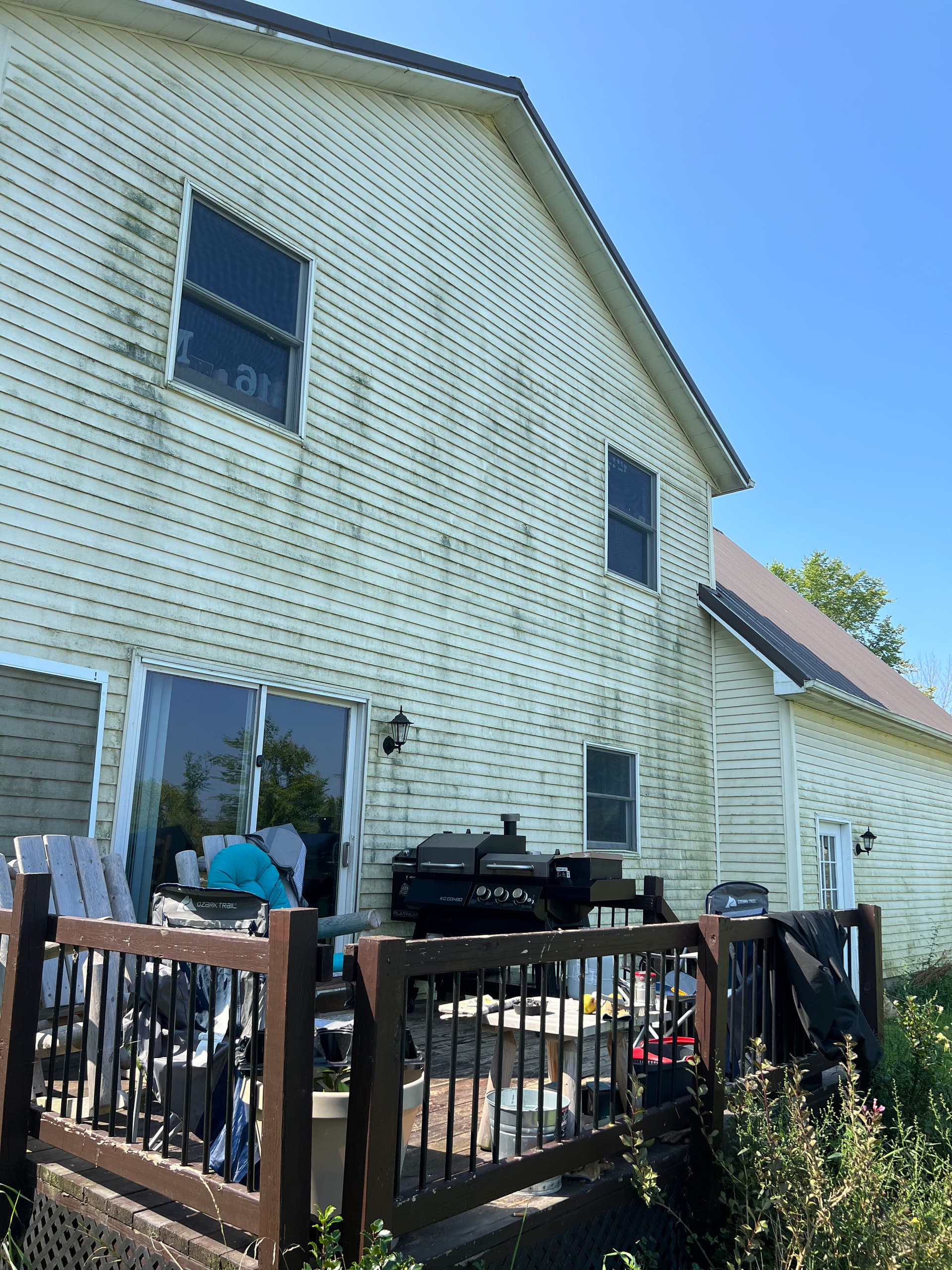 Gallery photos for Green Algae on White Siding Gets a Full House Wash: Image #2
