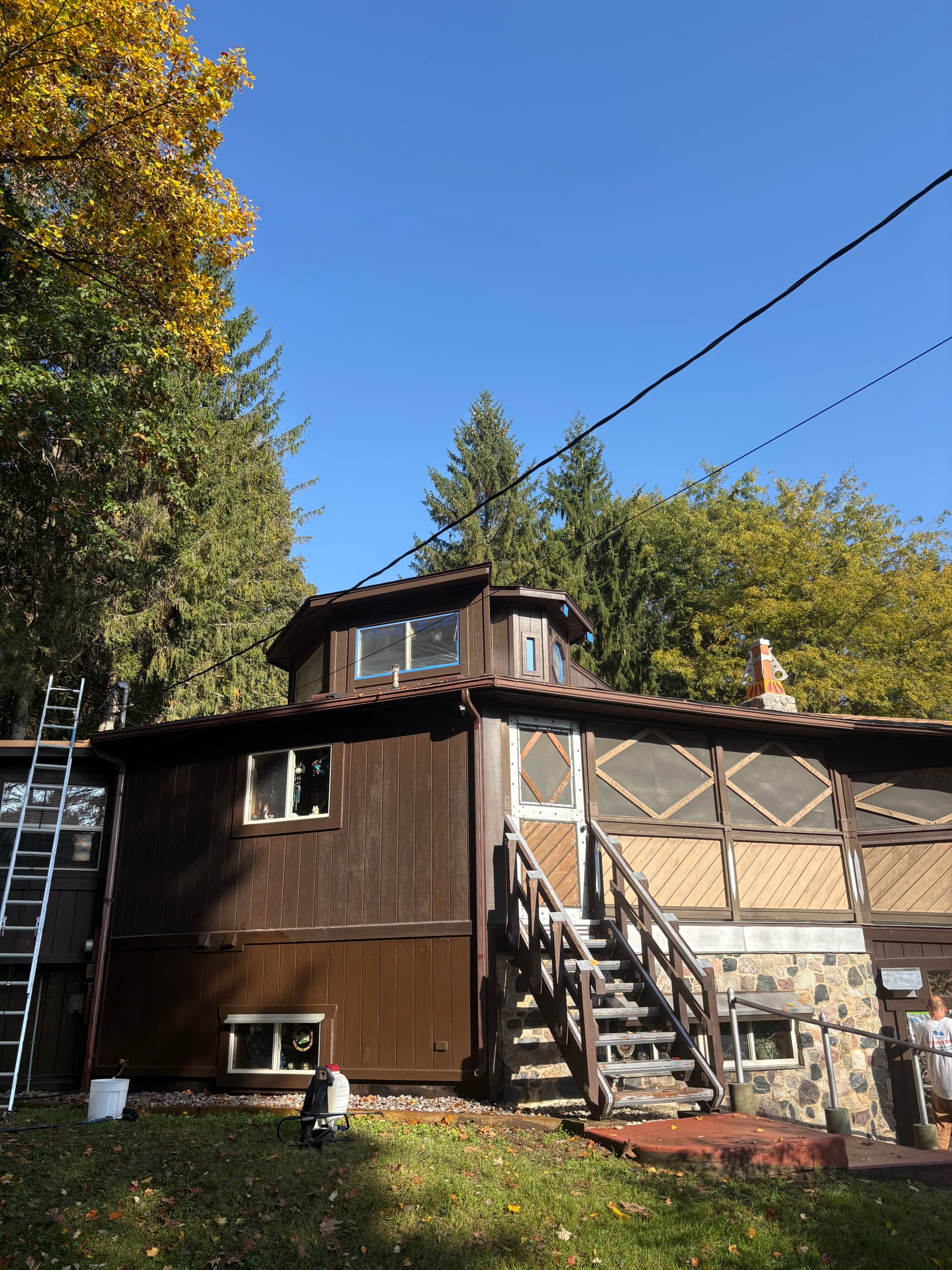 Gallery photos for Exterior Painting on a One-of-a-Kind Hand-Built Home: Image #7