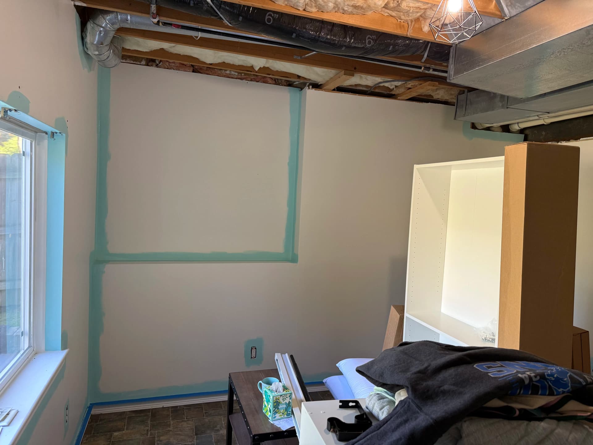 Gallery photos for Basement Interior Painting in Progress - Fresh Color Taking Shape: Image #1