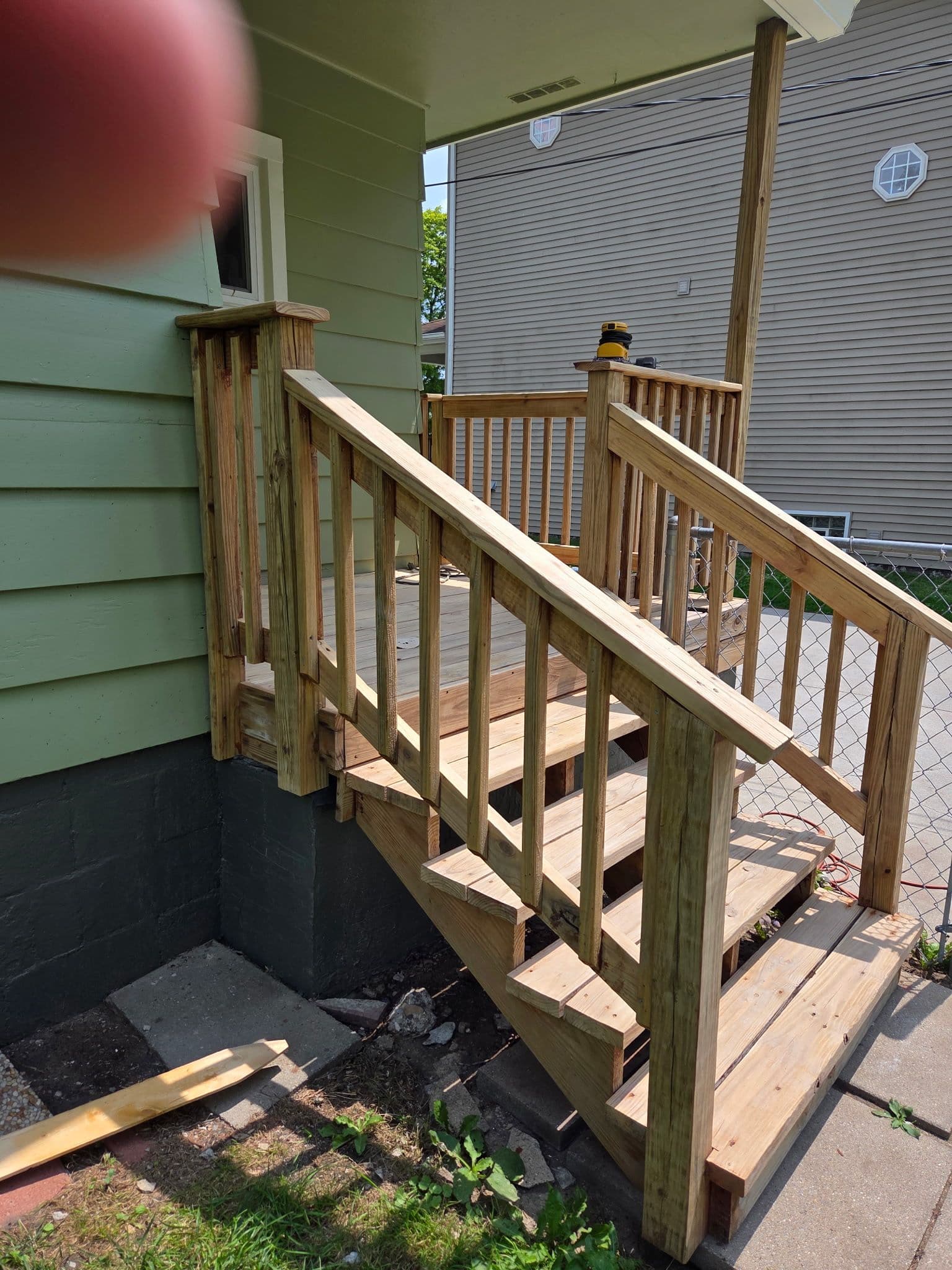 Gallery photos for Worn-Out Front Porch Gets Full Rebuild and Fresh Stain: Image #2