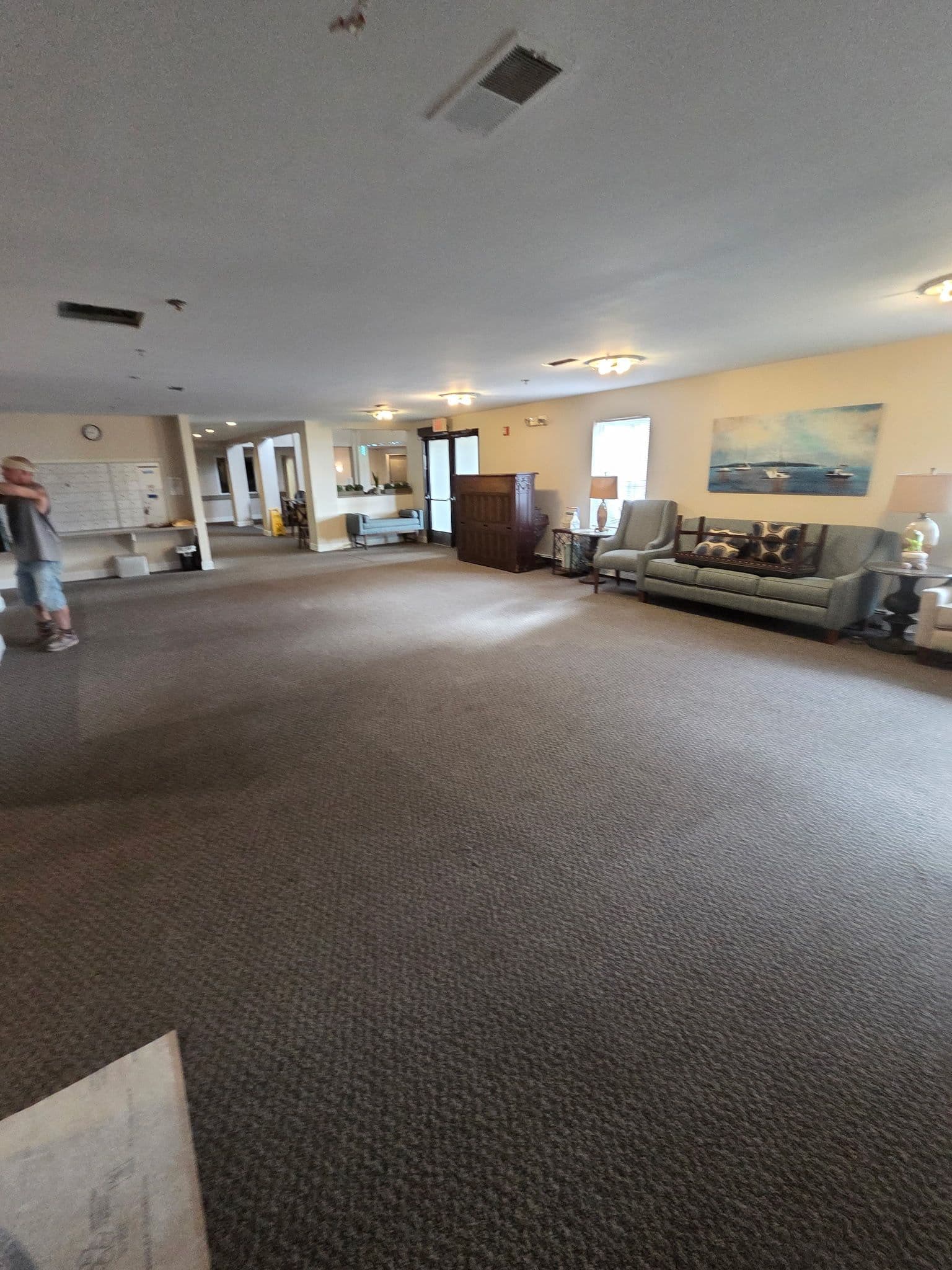 Ceiling Repair After Water Damage in a Commercial Lobby image