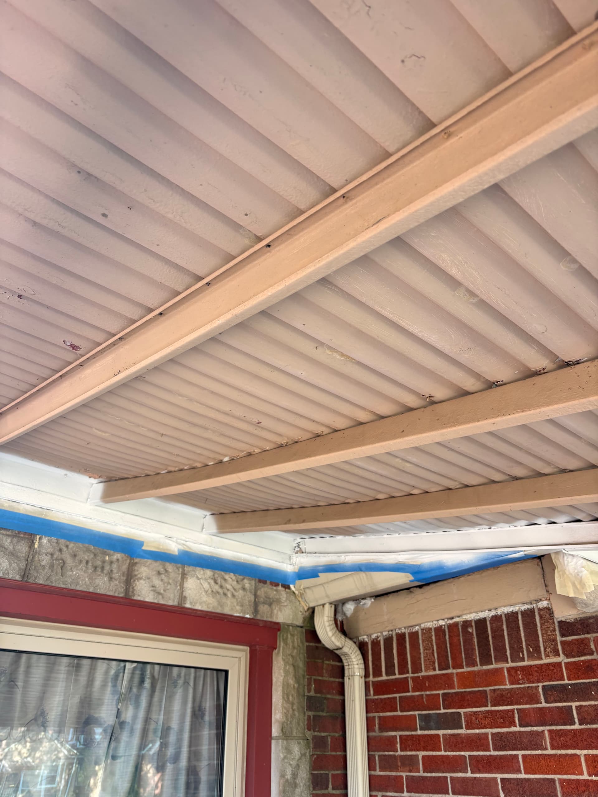 Gallery photos for Metal Porch Roof Cleaning and Exterior Paint on a Brick Home: Image #4