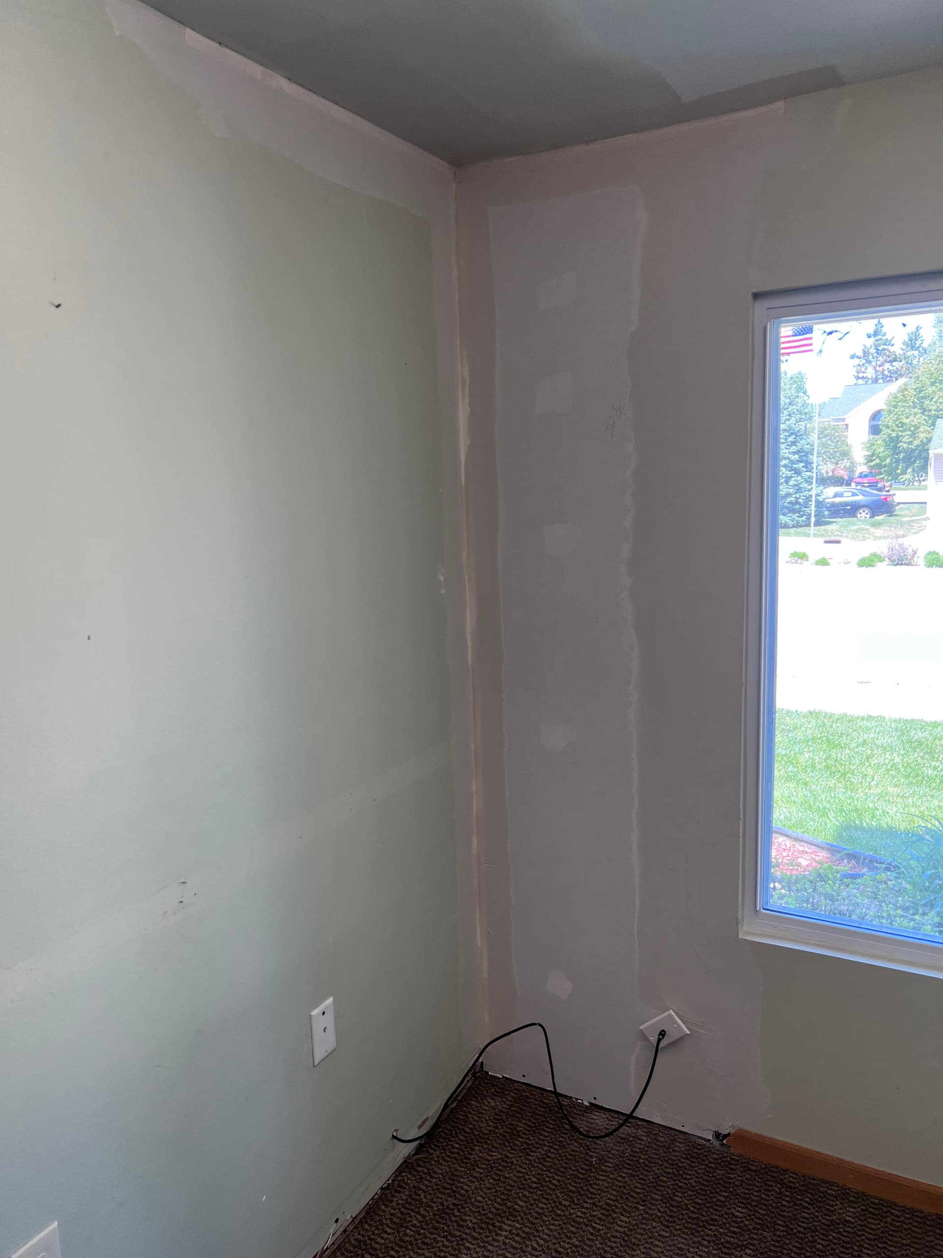 Gallery photos for Water Line Damage Repaired With a Clean Drywall Finish: Image #1