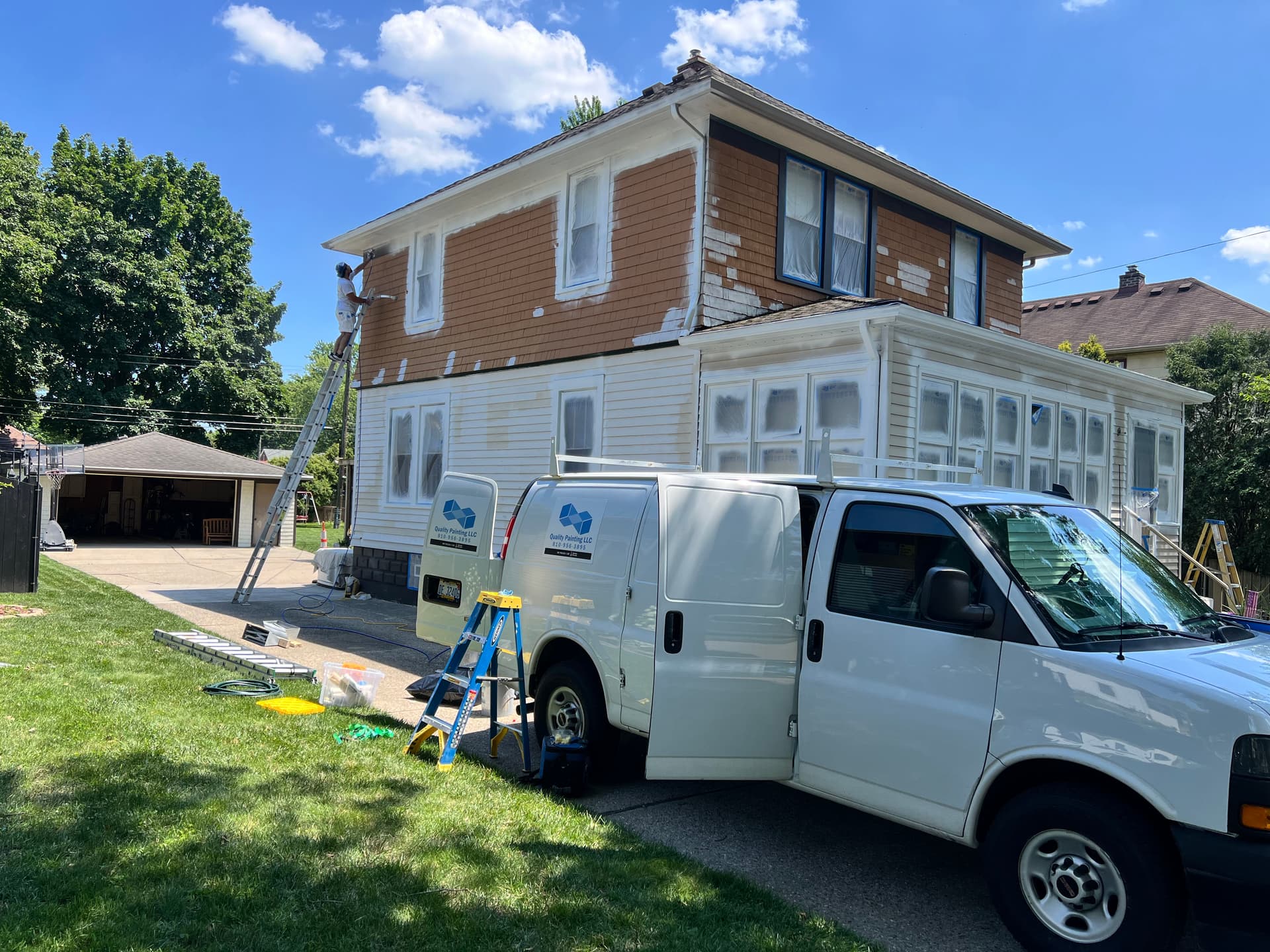 Gallery photos for Dark Brown Trim Gets a Clean White Makeover in Mount Clemens: Image #3