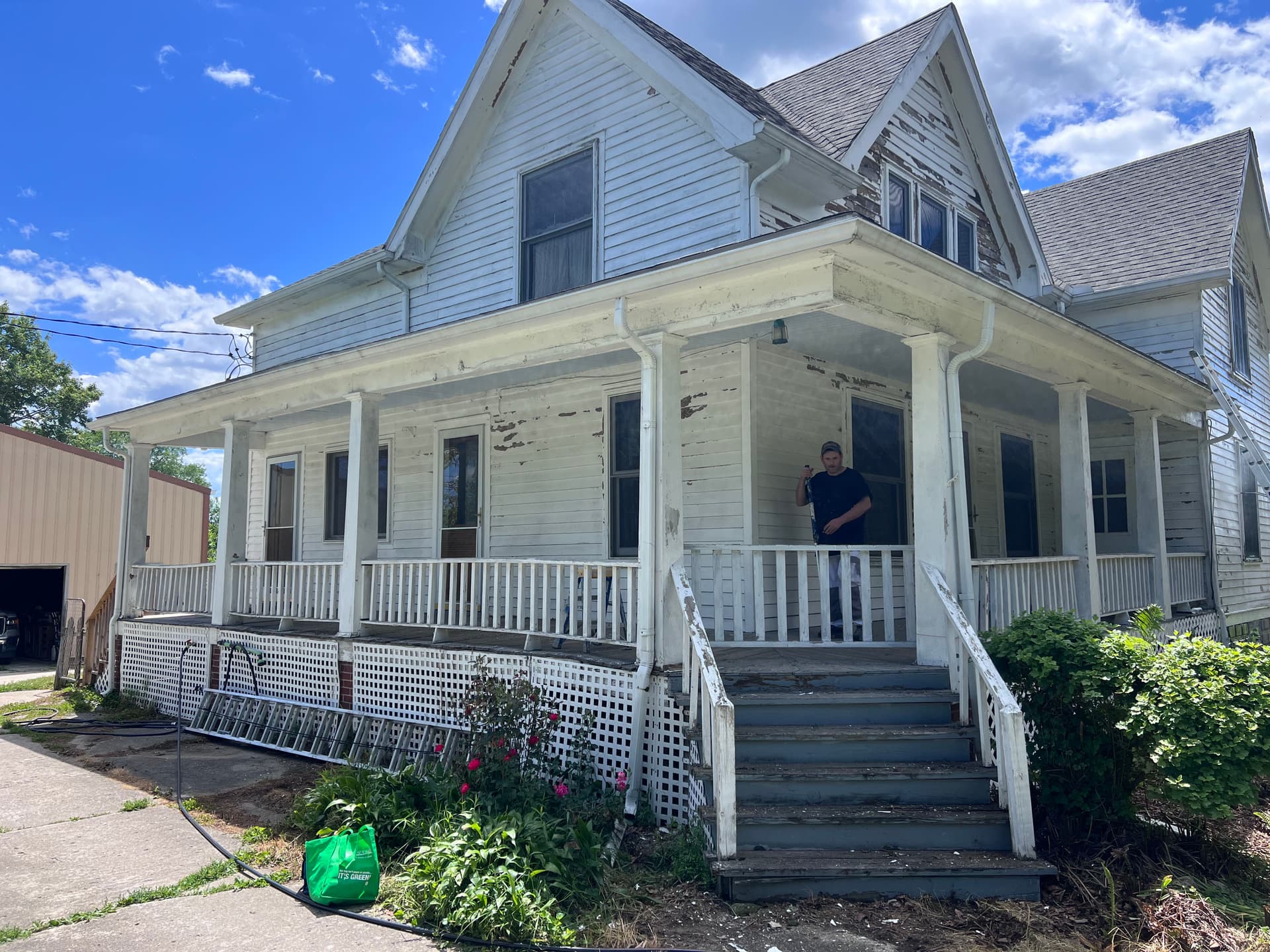 Gallery photos for Peeling Wood Siding and Porch Gets a Full Exterior Paint Overhaul: Image #2
