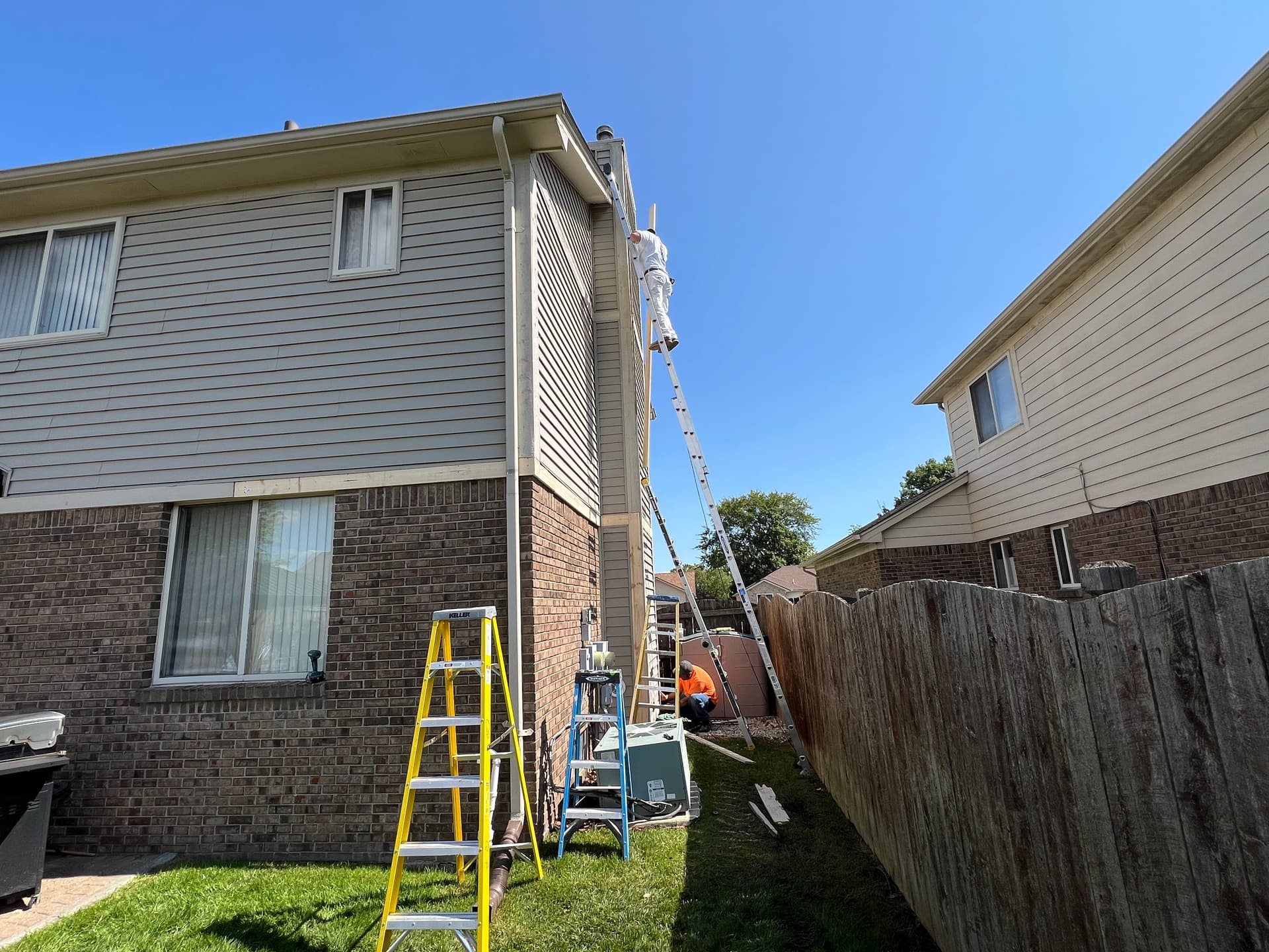 Gallery photos for Exterior Trim Replacement and Fresh Paint on a Two-Story Home: Image #1