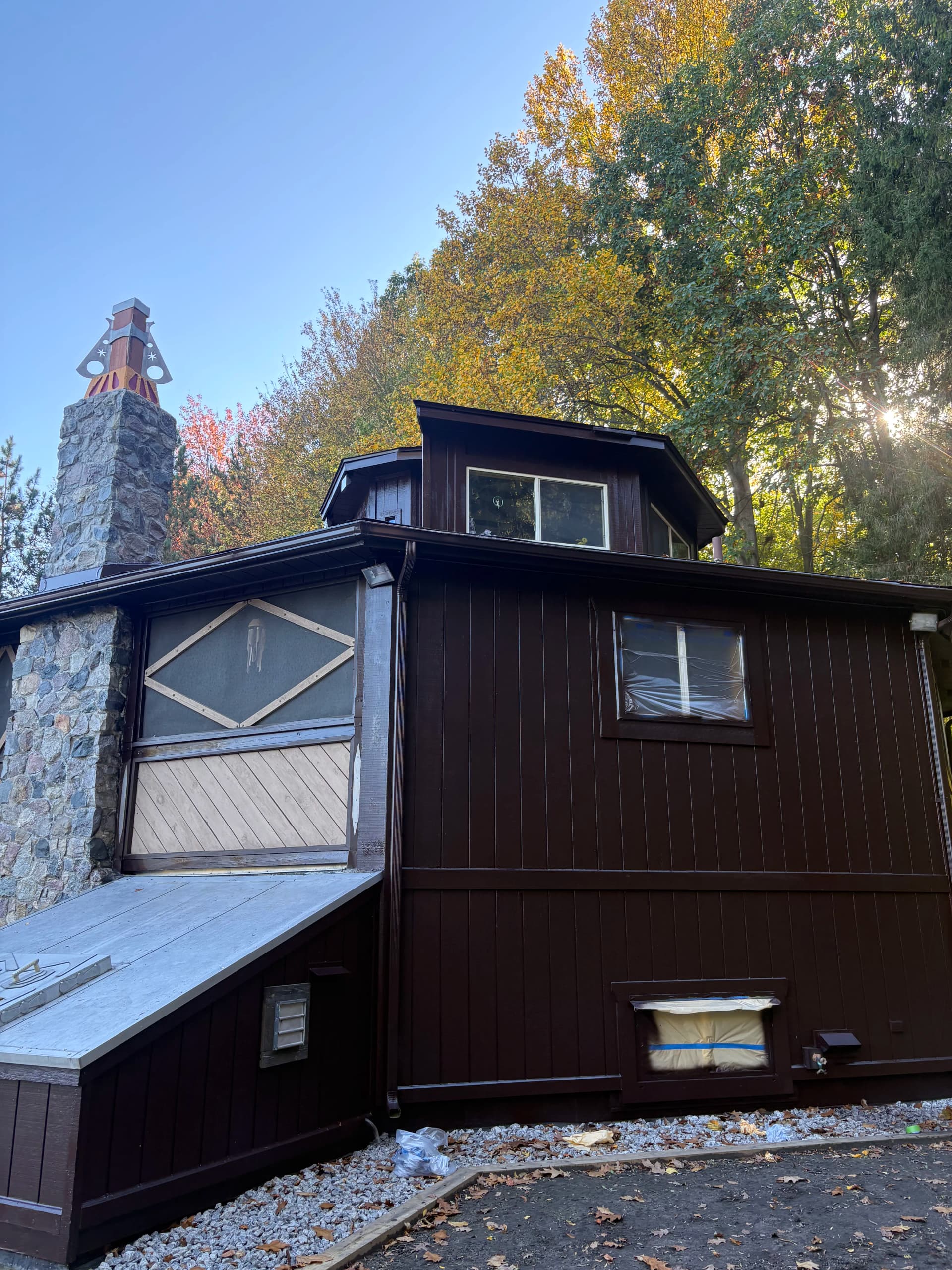 Gallery photos for Exterior Painting on a One-of-a-Kind Hand-Built Home: Image #4
