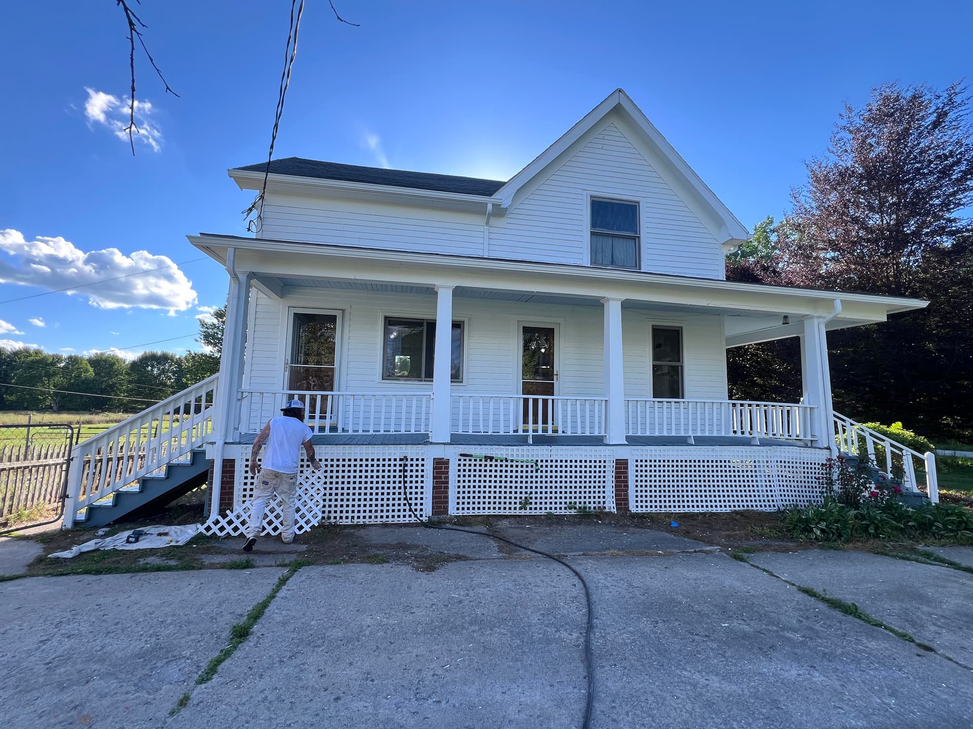 Gallery photos for Peeling Wood Siding and Porch Gets a Full Exterior Paint Overhaul: Image #1