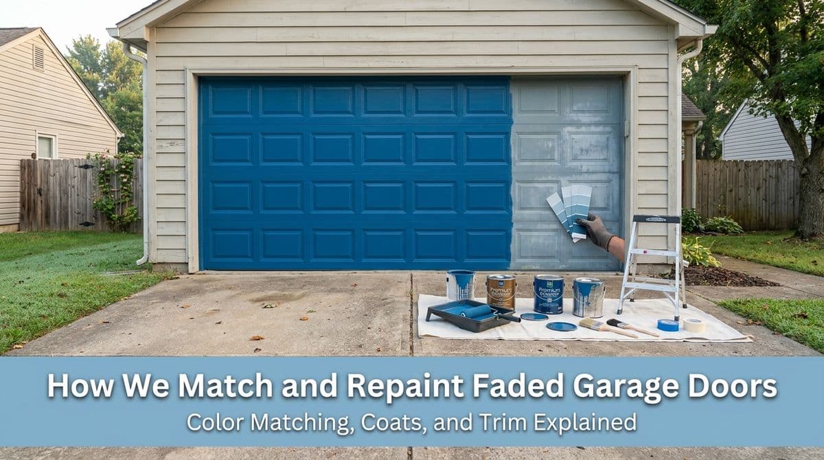 How We Match and Repaint Faded Garage Doors image